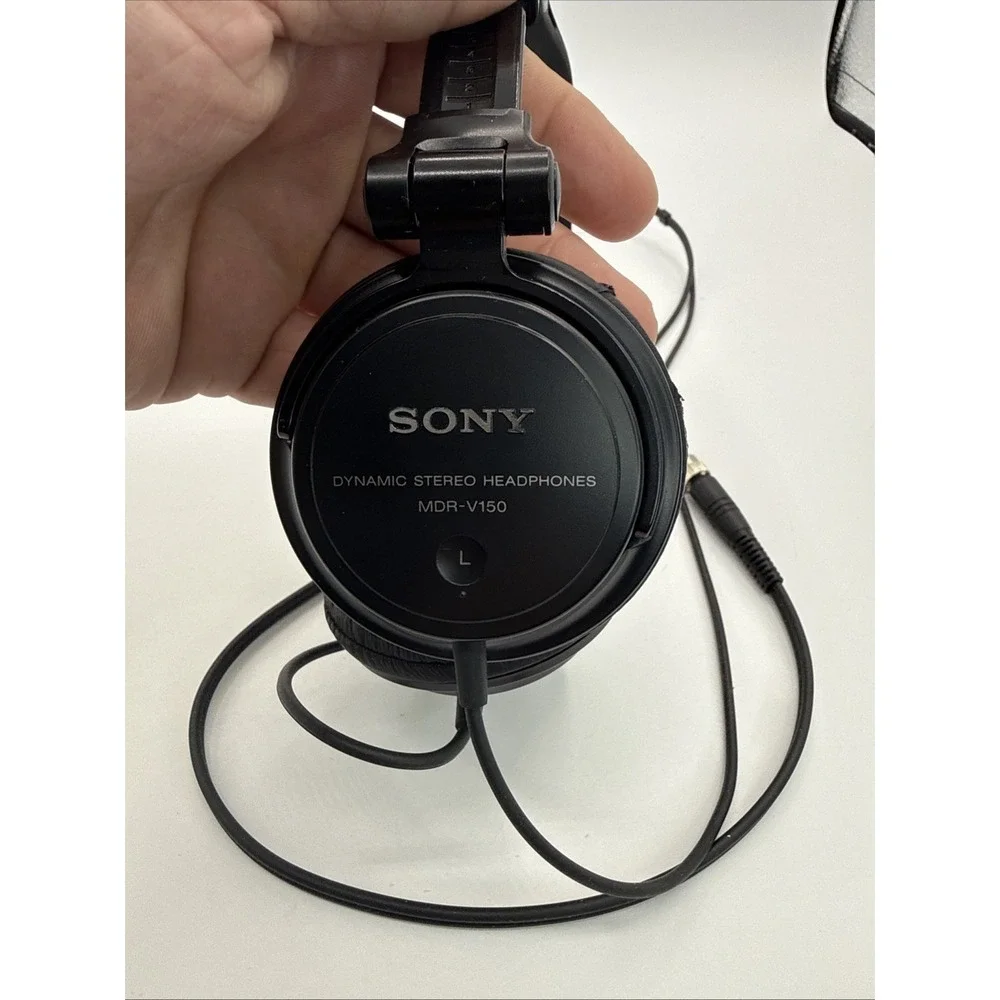 Sony MDR-V150 Dynamic Stereo Wired On-Ear Headphones Black Tested Working